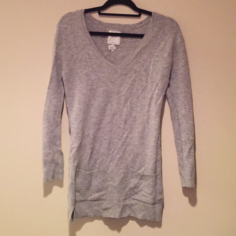 Gray sweater tunic